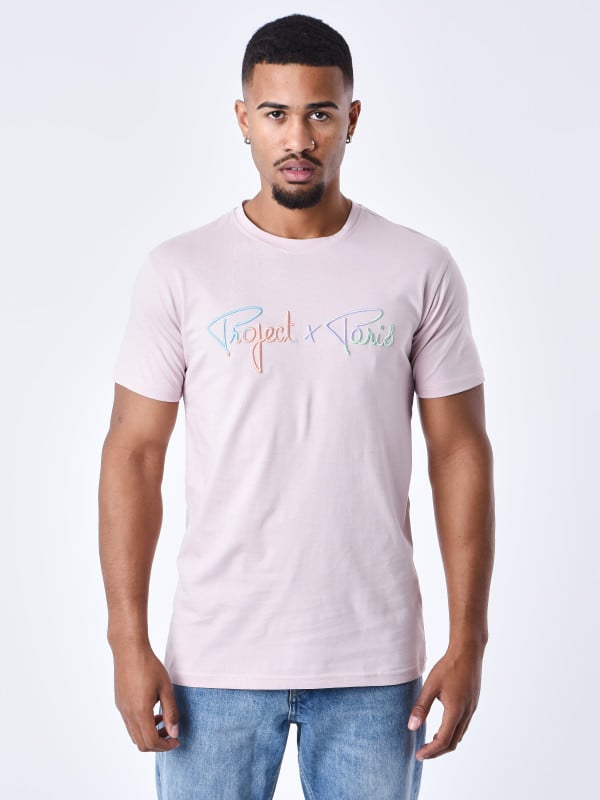Project X Paris T-shirt Signature Logo Arc-en-ciel Broderie