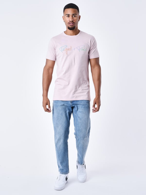Project X Paris T-shirt Signature Logo Arc-en-ciel Broderie