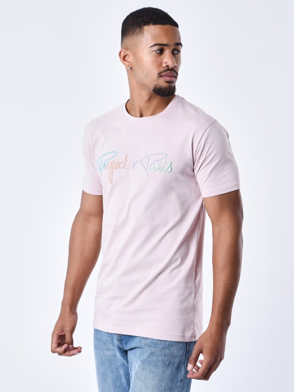 Project X Paris T-shirt Signature Logo Arc-en-ciel Broderie