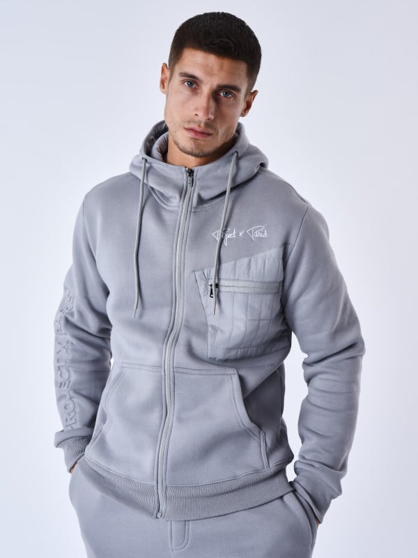 project x paris Veste à capuche avec empiècement bi-matière