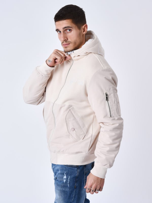 Project X Paris Veste à Capuche Bi-matière Doublure Moumoute