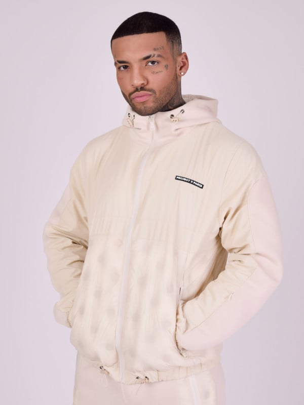 Project X Paris Veste à Capuche Bi-matière Matelassage Rond