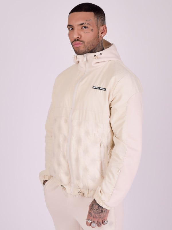 Project X Paris Veste à Capuche Bi-matière Matelassage Rond