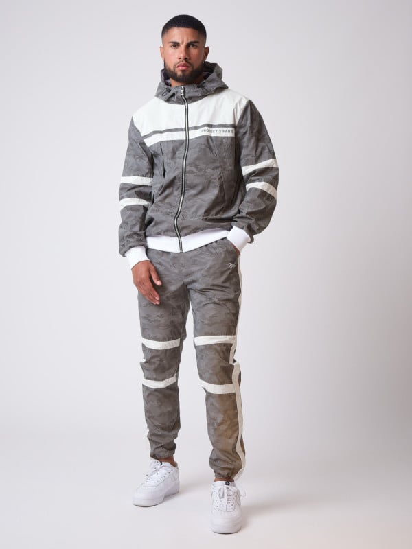 Project X Paris Veste à Capuche Bi-matière Réfléchissante Avec Motif Camouflage "CAMO REFLECT"