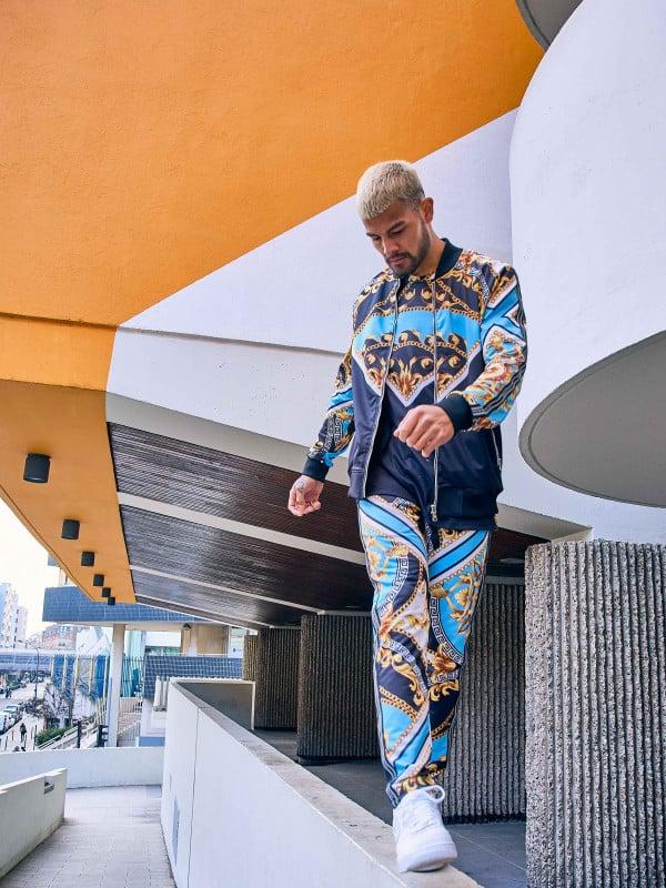 Project X Paris Veste Col Bomber Motif Baroque "Baba Collab"