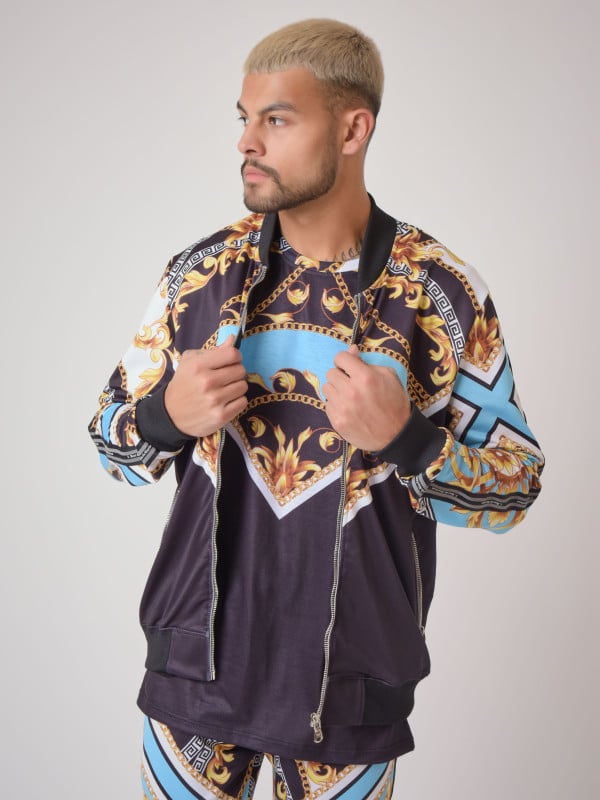 project x paris Veste col bomber motif baroque "Baba Collab"