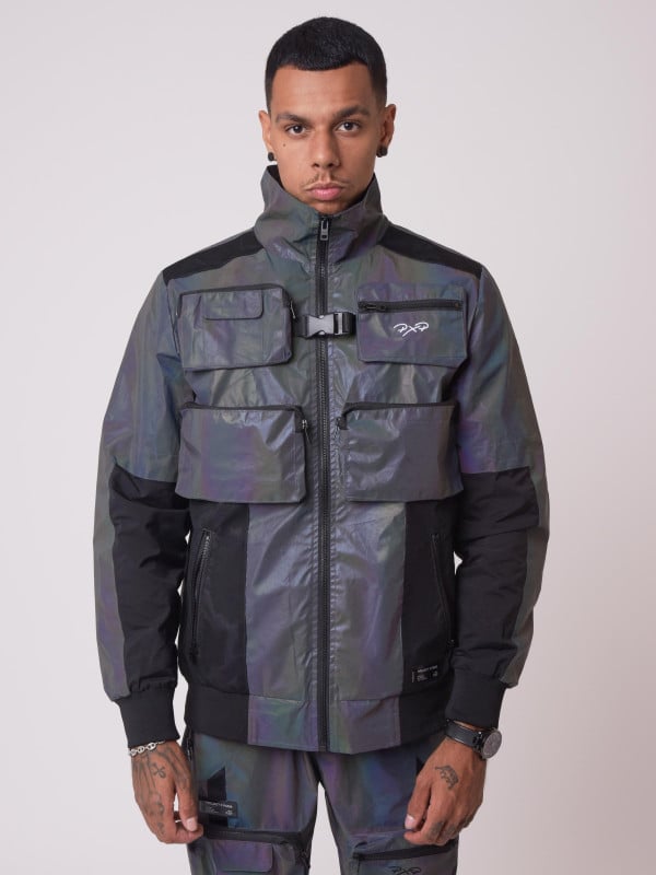 project x paris Veste col montant empiècement plastique