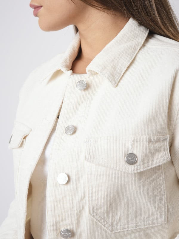 Project X Paris Veste Courte Style Denim En Velours Côtelé