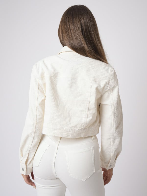 Project X Paris Veste Courte Style Denim En Velours Côtelé