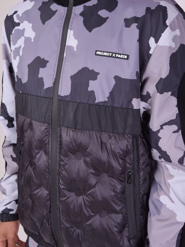 Project X Paris Veste Imprimé Camouflage Matelassage Rond