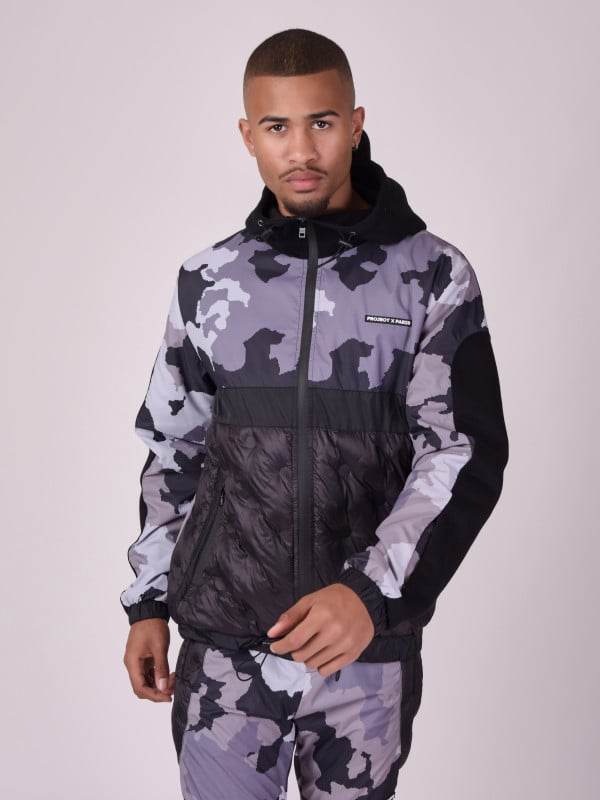 project x paris Veste imprimé camouflage matelassage rond