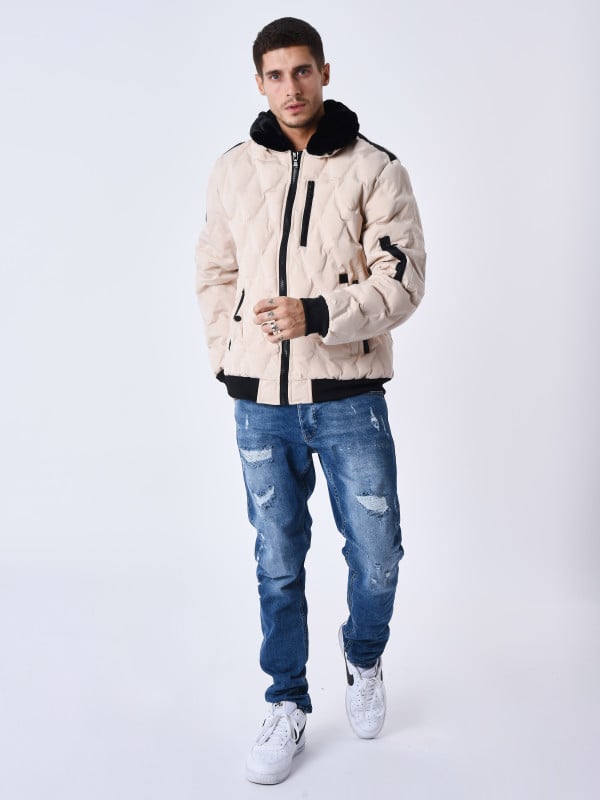 Project X Paris Veste Matelassée Col Aviateur Fourrure