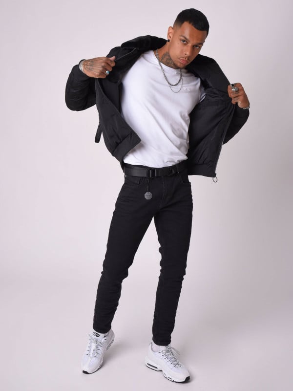 Project X Paris Veste Matelassée Col Aviateur Fourrure