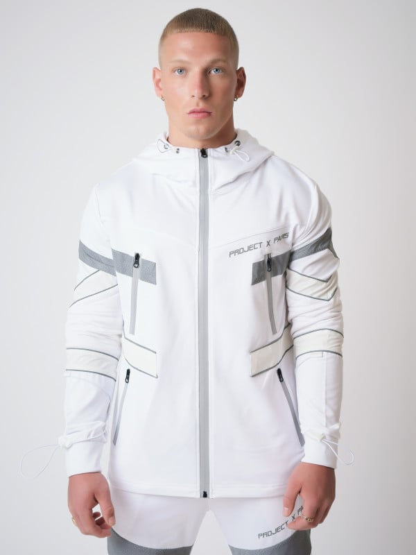 project x paris Veste mi-longue style biker réfléchissant