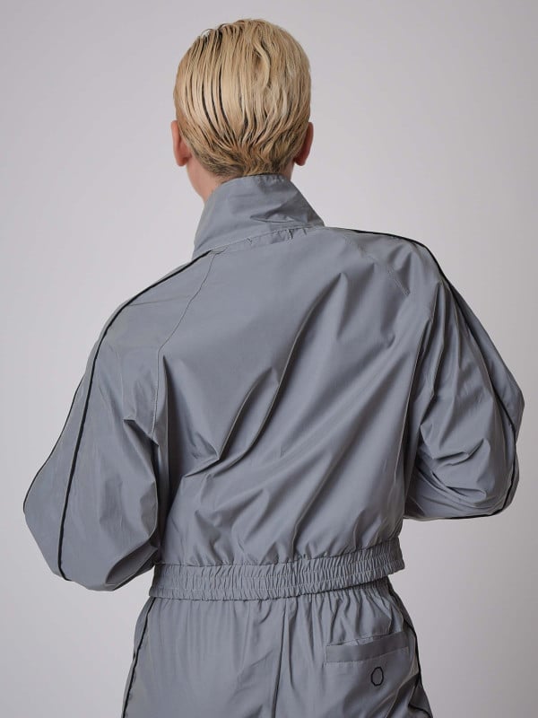 Project X Paris Veste Oversize élastiquée Col Montant Réfléchissante Avec Piping