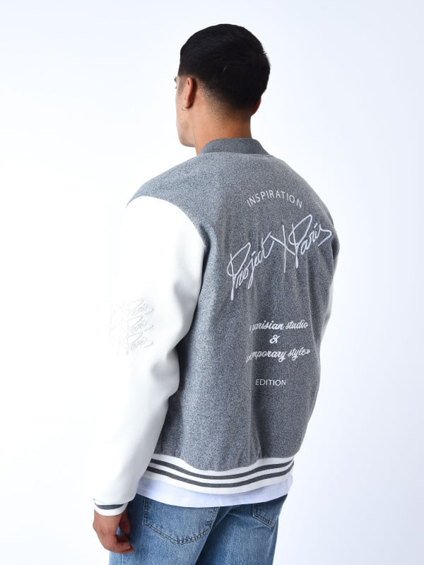 Project X Paris Veste Oversize Style Universitaire Avec écusson Brodés