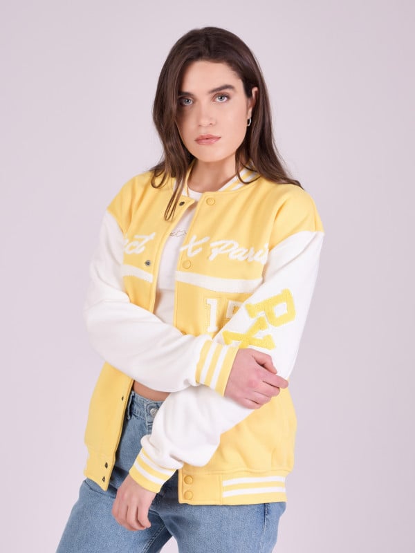 Project X Paris Veste Teddy Style Universitaire Avec Logo
