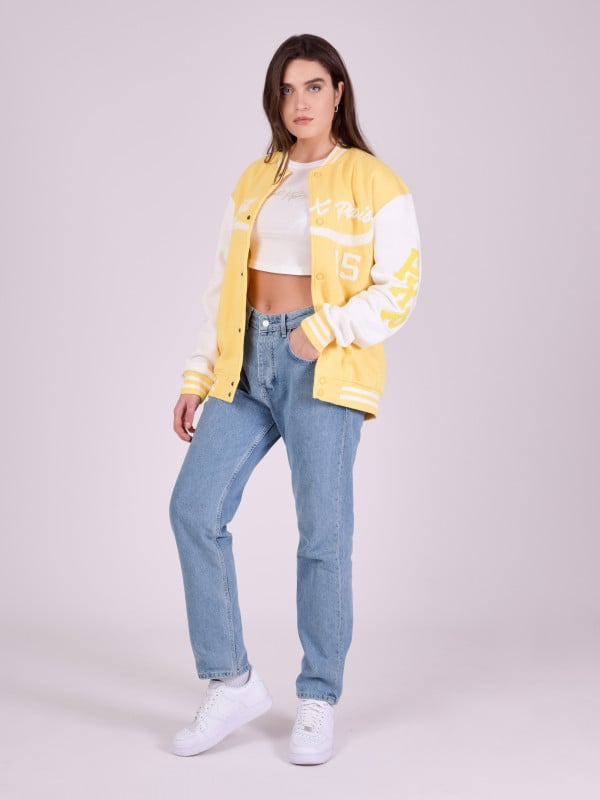 Project X Paris Veste Teddy Style Universitaire Avec Logo