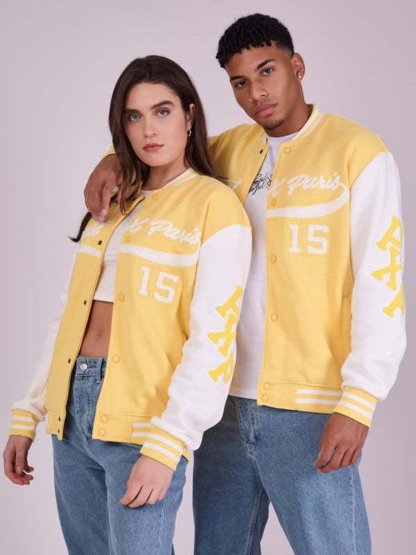 project x paris Veste Teddy style universitaire avec logo