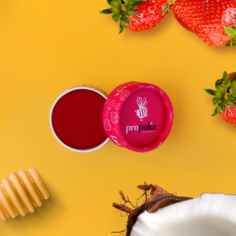 Propolia Baume à Lèvres Teinté Certifié Bio - Miel & Fraise