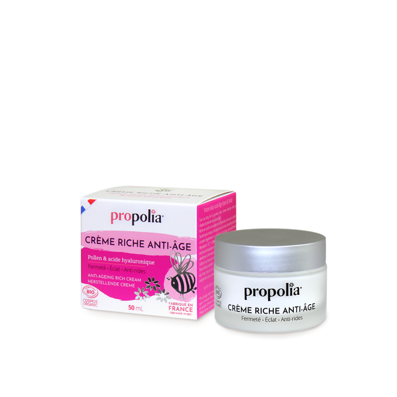 propolia Crème riche anti-âge certifiée Bio - Pollen & Acide hyaluronique