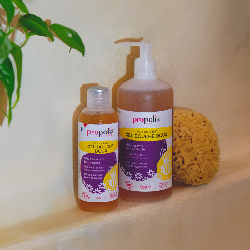 Propolia Gel Douche Doux Certifié Bio Miel Aloe Vera & Lait D'amande