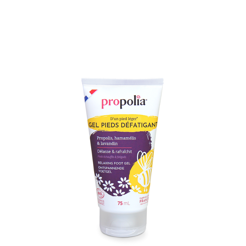 propolia Gel pieds défatigant certifié Bio Propolis hamamélis & lavandin