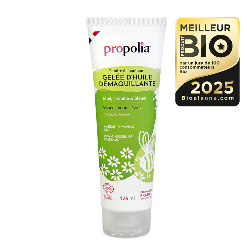 propolia Gelée d’huile démaquillante certifiée Bio - Miel Camélia & Bleuet