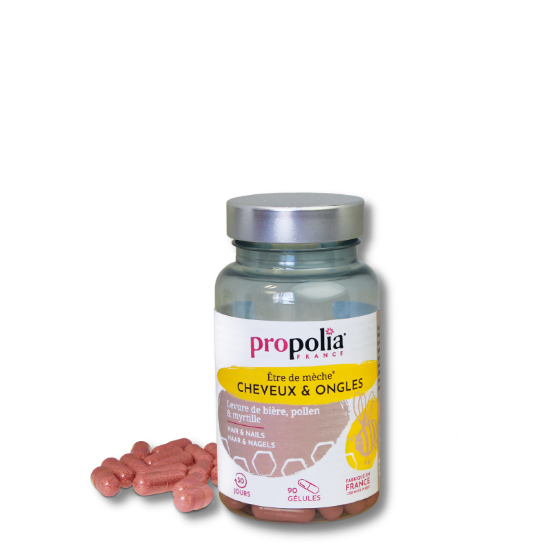 propolia Gélules Cheveux & Ongles Pollen Levure de bière & Myrtille