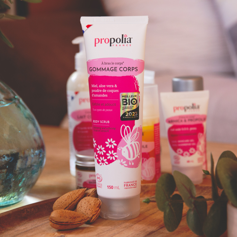 Propolia Gommage Corps Certifié Bio Miel Aloe Vera Poudre D'amandes