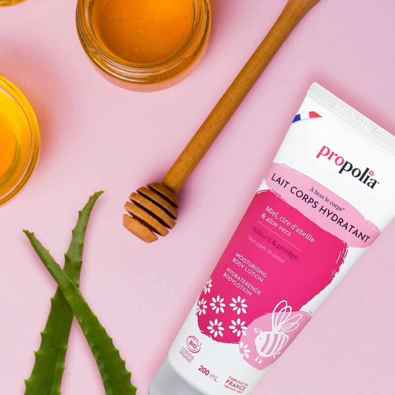 Propolia Lait Corps Hydratant - Miel Cire D’abeille & Aloe Vera