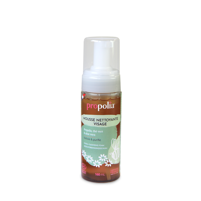 propolia Mousse nettoyante certifiée Bio Propolis Thé vert & Aloe vera