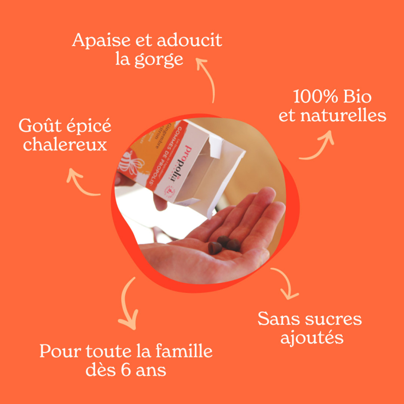 Propolia Gommes De Propolis Gingembre & Citron Bio