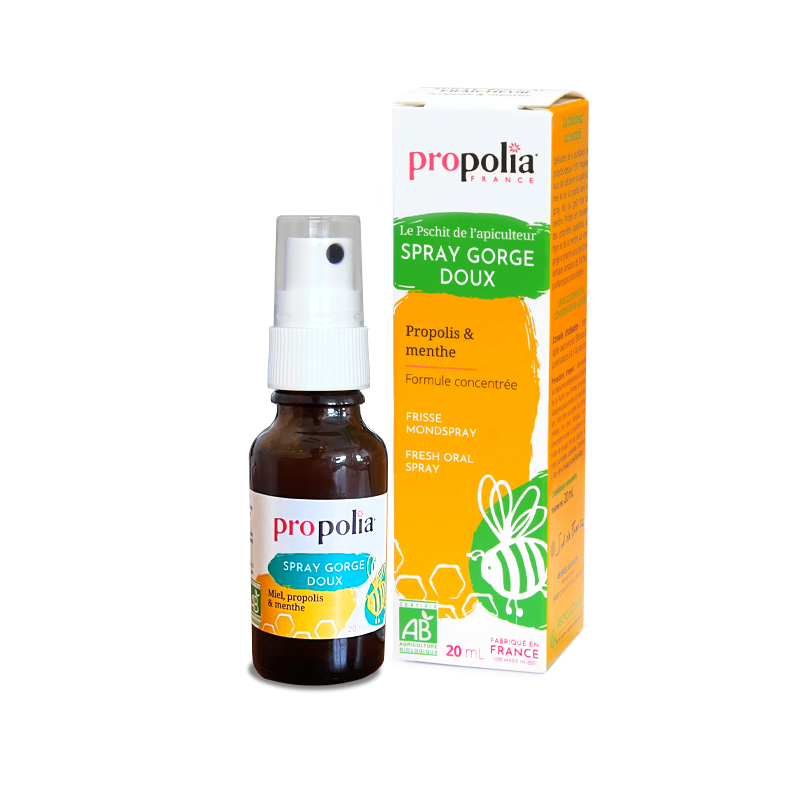 propolia Spray gorge doux Bio - Miel Propolis & Menthe