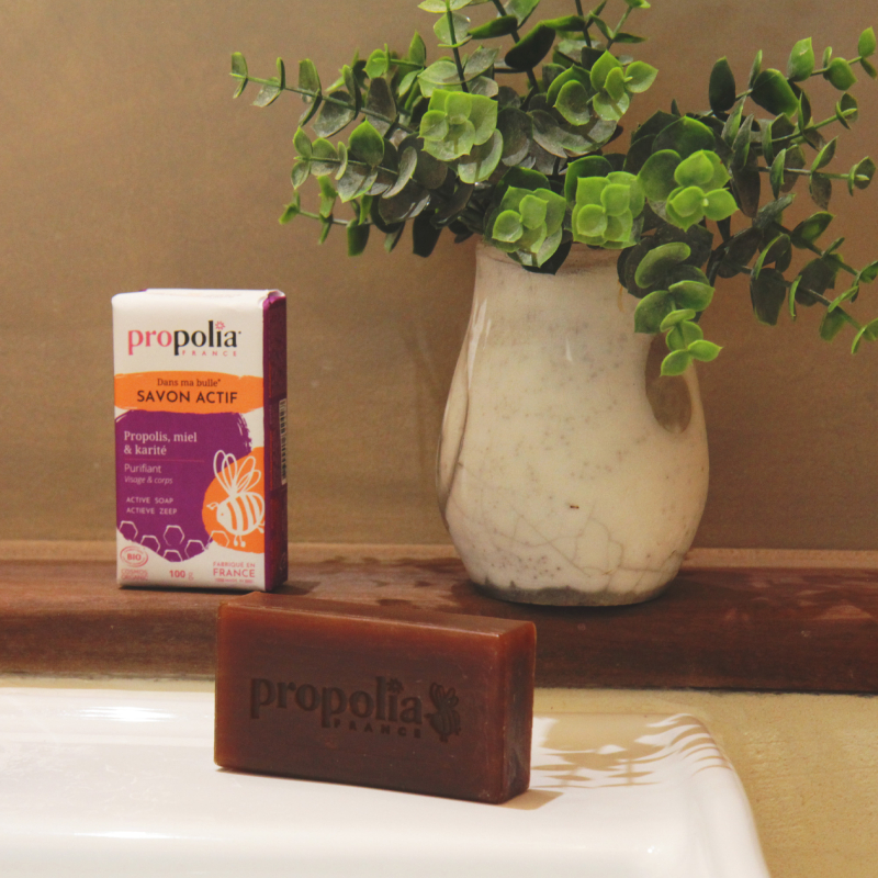 Propolia Savon Actif Visage & Corps Certifié Bio - Propolis Miel & Karité