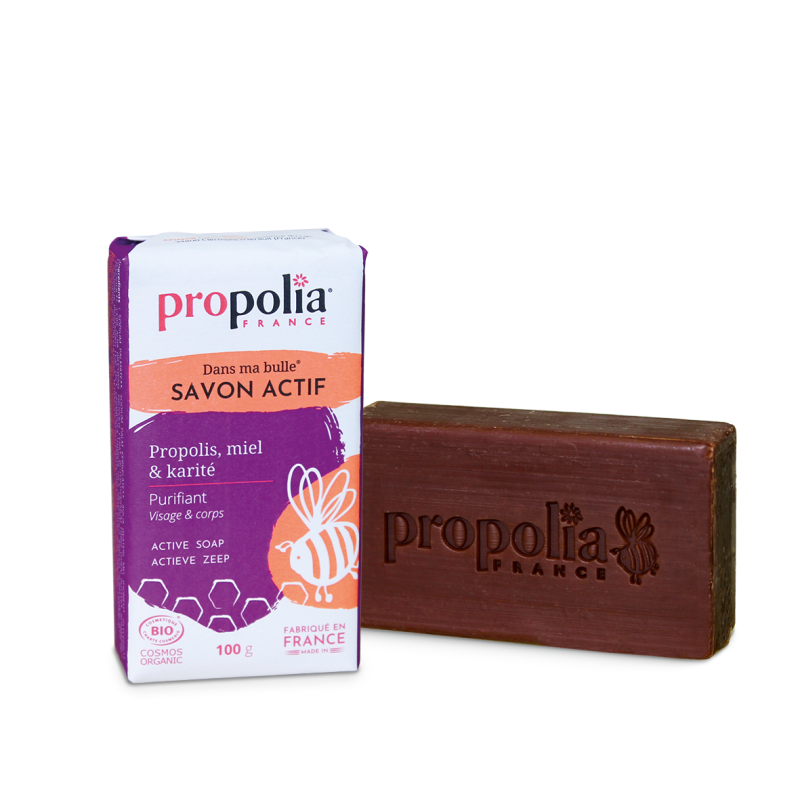 propolia Savon actif Visage & Corps certifié Bio - Propolis Miel & Karité
