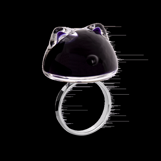 pylones Bague en verre soufflé - Chat Bulle Medium Milk