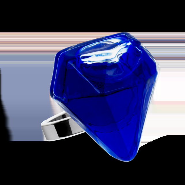 pylones Bague en verre soufflé - Diamant Medium transparent