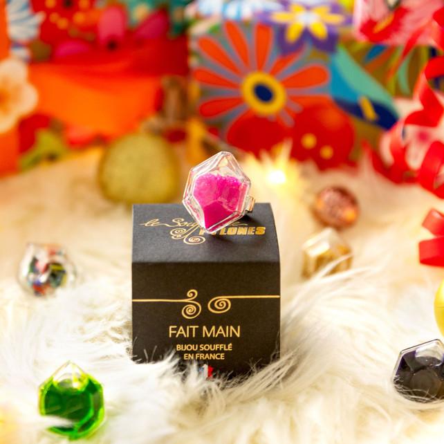 Pylones Bague En Verre Soufflé - Energie Medium Billes