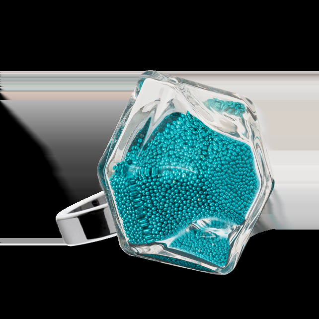 pylones Bague en verre soufflé - Energie Medium Billes