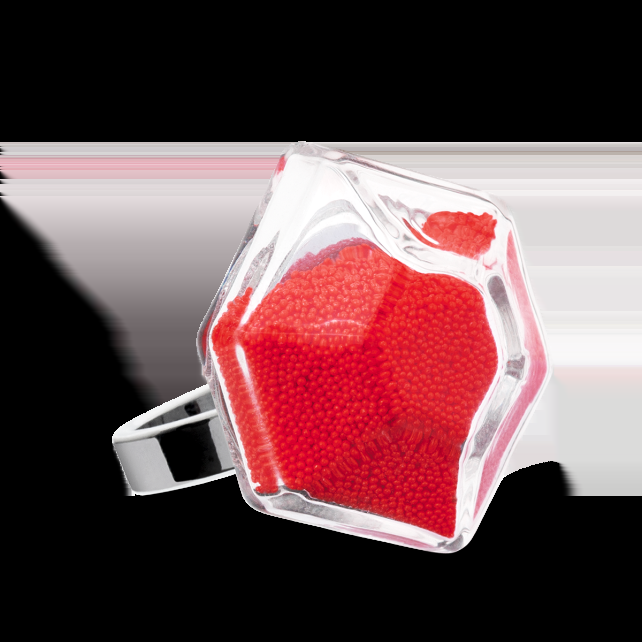 pylones Bague en verre soufflé - Energie Medium Billes