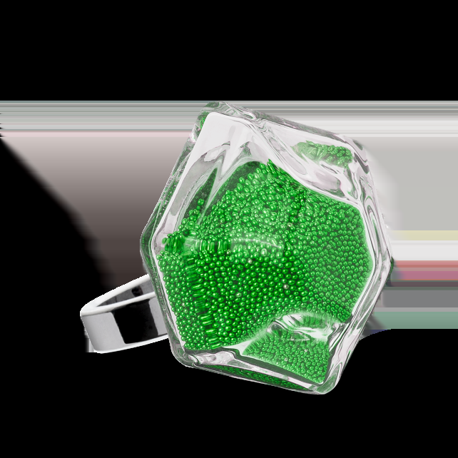 pylones Bague en verre soufflé - Energie Medium Billes