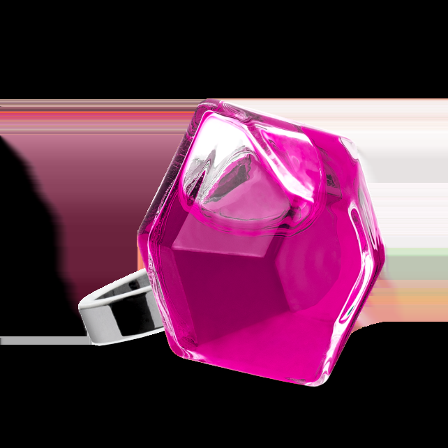 pylones Bague en verre soufflé - Energie Medium transparent