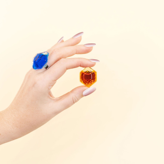 Pylones Bague En Verre Soufflé - Energie Medium Transparent