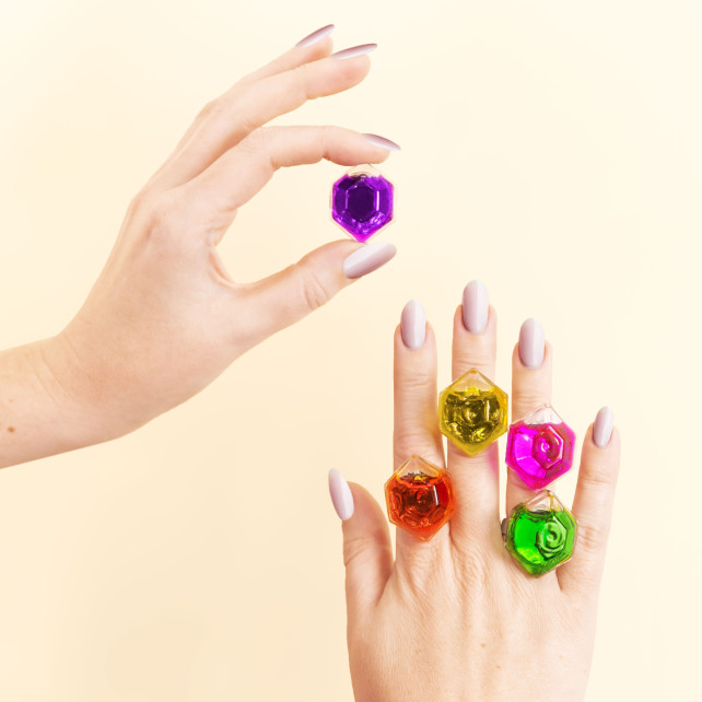 Pylones Bague En Verre Soufflé - Energie Medium Transparent