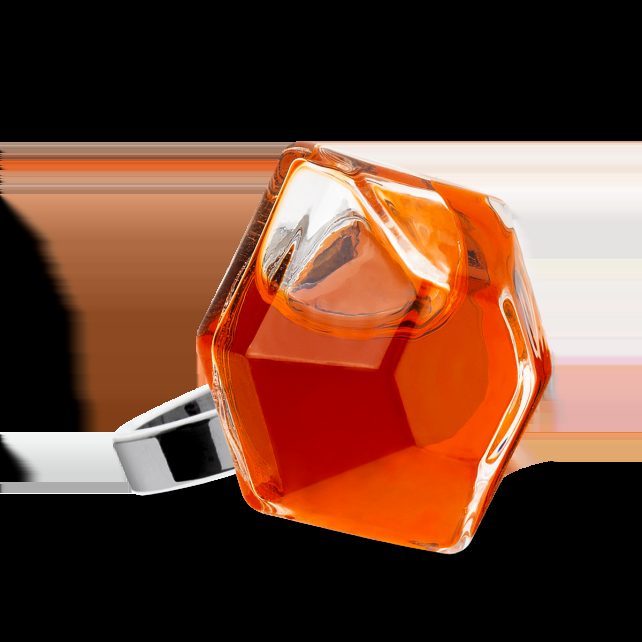 pylones Bague en verre soufflé - Energie Medium transparent