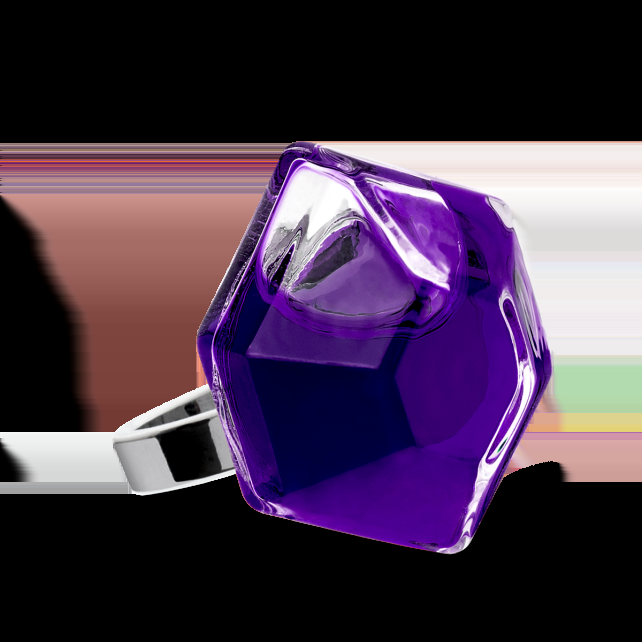 pylones Bague en verre soufflé - Energie Medium transparent