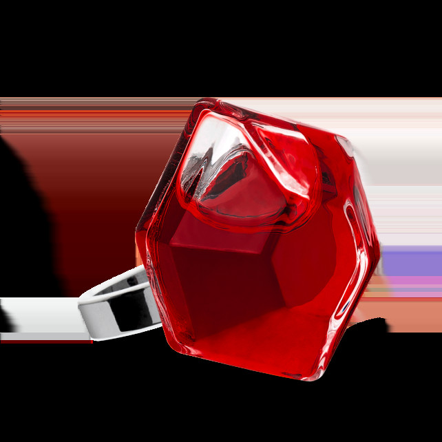 pylones Bague en verre soufflé - Energie Medium transparent