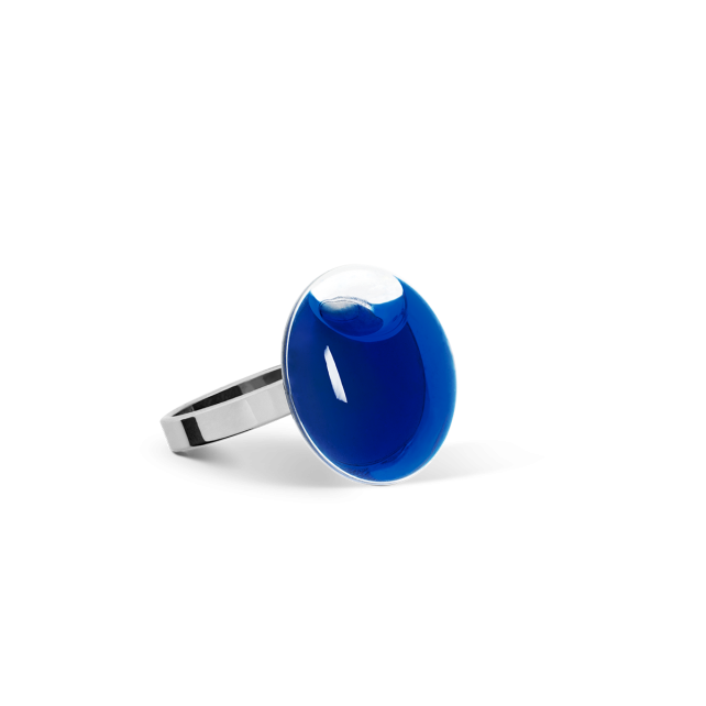 pylones Bague en verre soufflé - Galet Nano Transparent