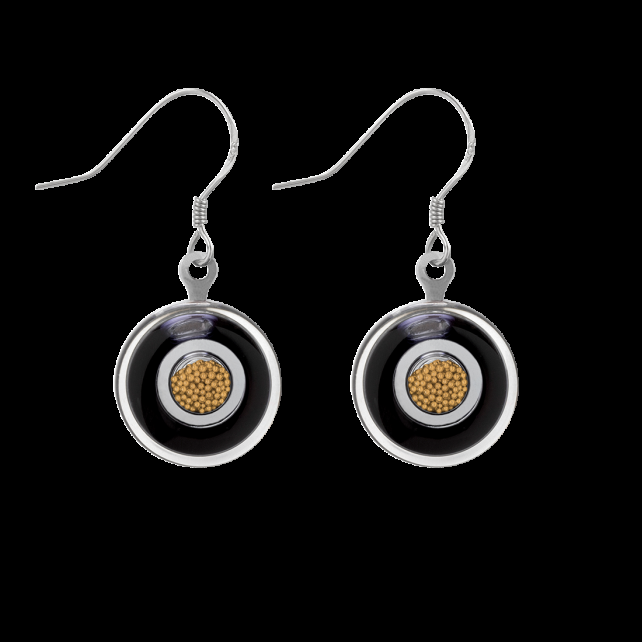 pylones Boucles d'oreilles crochet en verre soufflé - Duo Milk